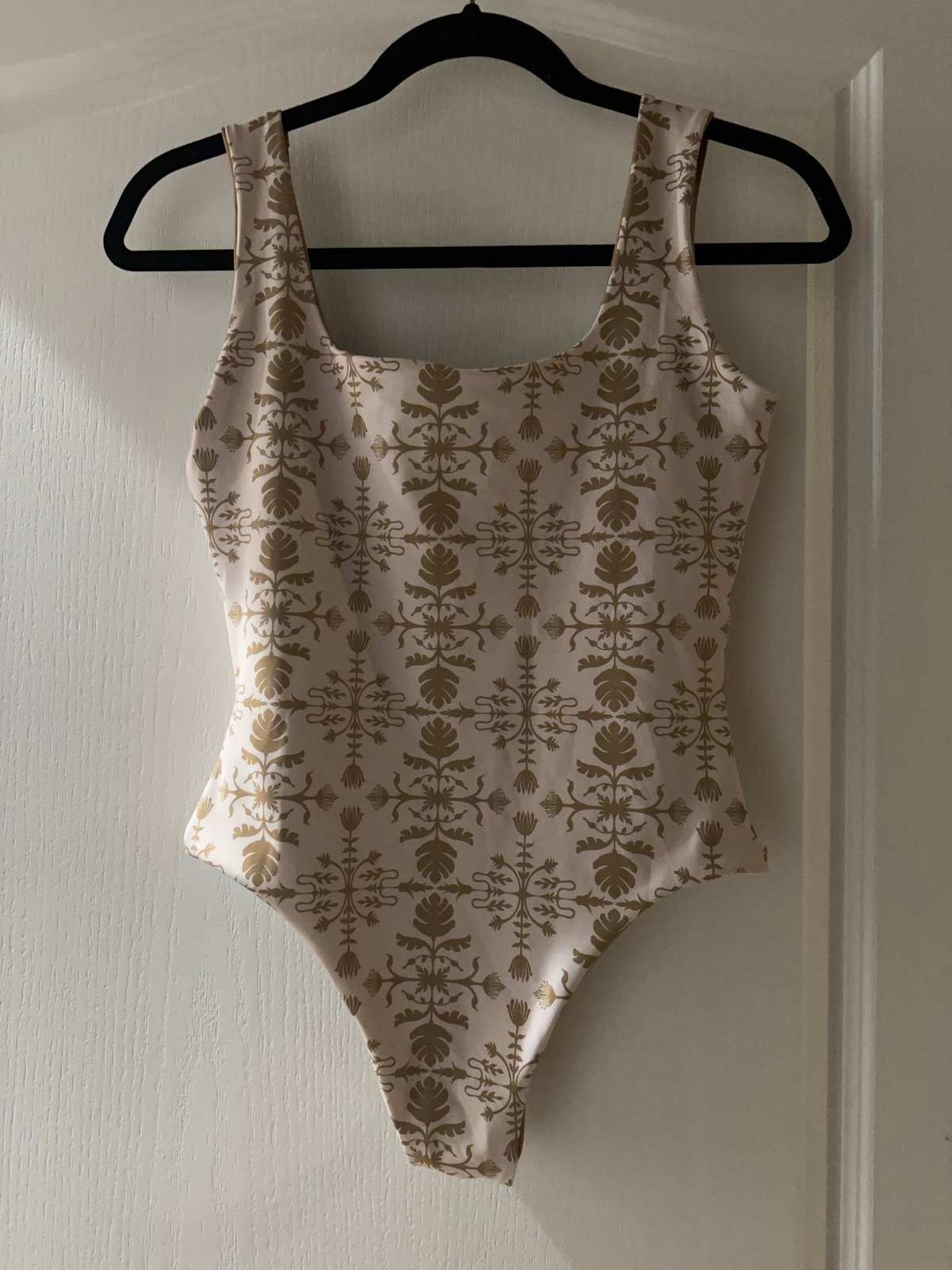 NEW Lehua Lole Royal Quilt One Piece Bodysuit Gold Large