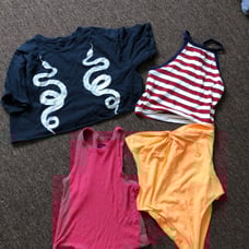 Womens crop top bodysuit bundle