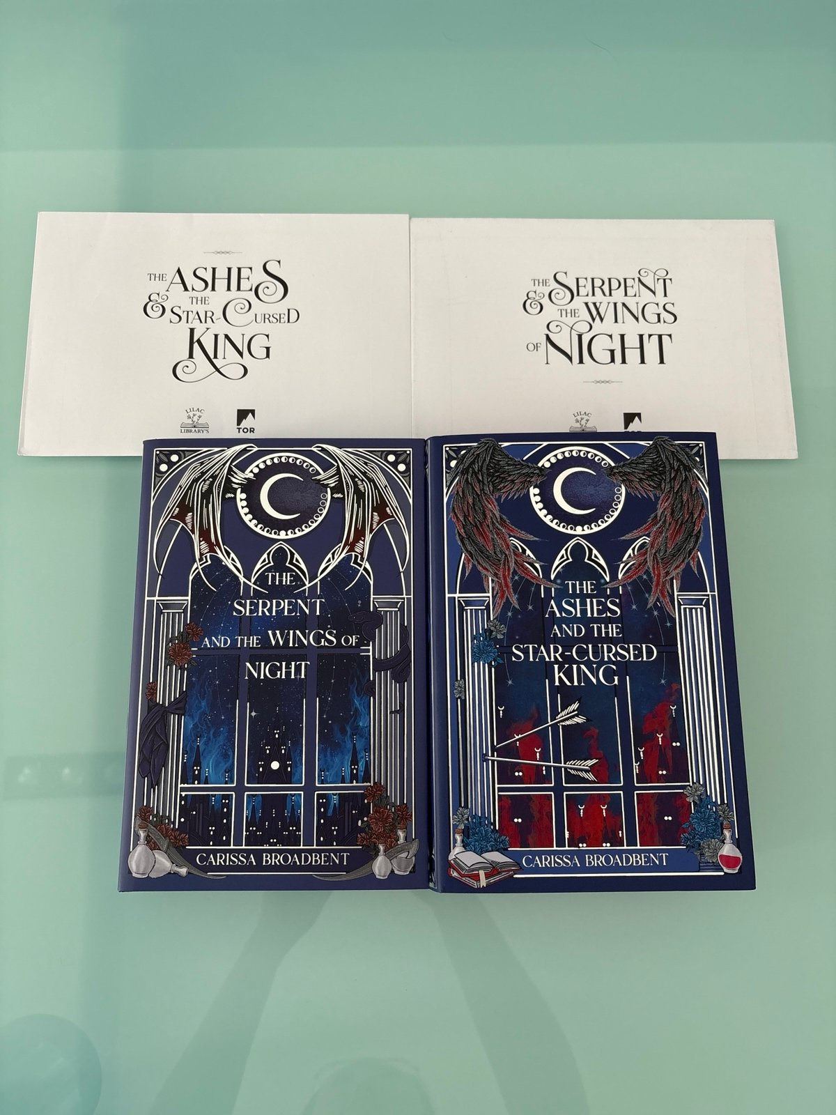 Lilac Library Crowns of Nyaxia Special Edition Books with overlays