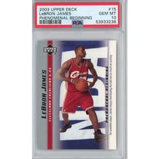 Graded 2003-04 Upper Deck UD LeBron James #15 Phenomenal Beginning Rookie Card
