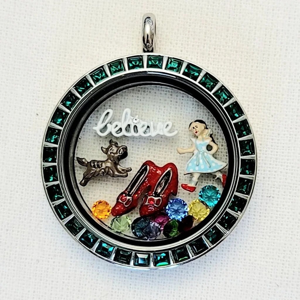 Dorothy's Wizard of Oz Square Cut Emerald Locket