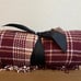Hearth & Hand with Magnolia Fall Plaid Woven Throw Blanket Burgundy/Cream