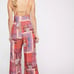 Free People Margarita Bohemian Patchwork Red Purple Flowy Jumpsuit