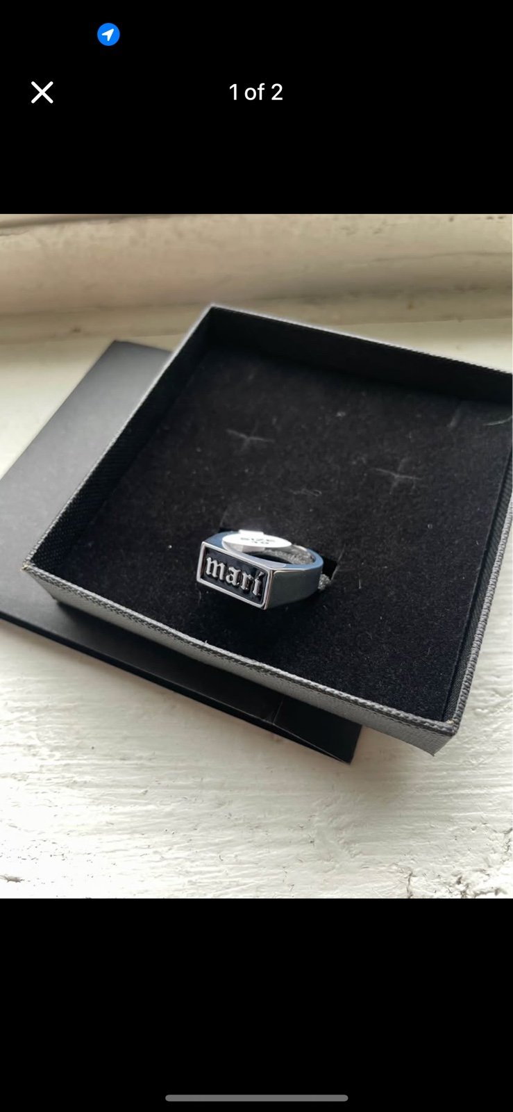 HelloIce Silver Name Ring