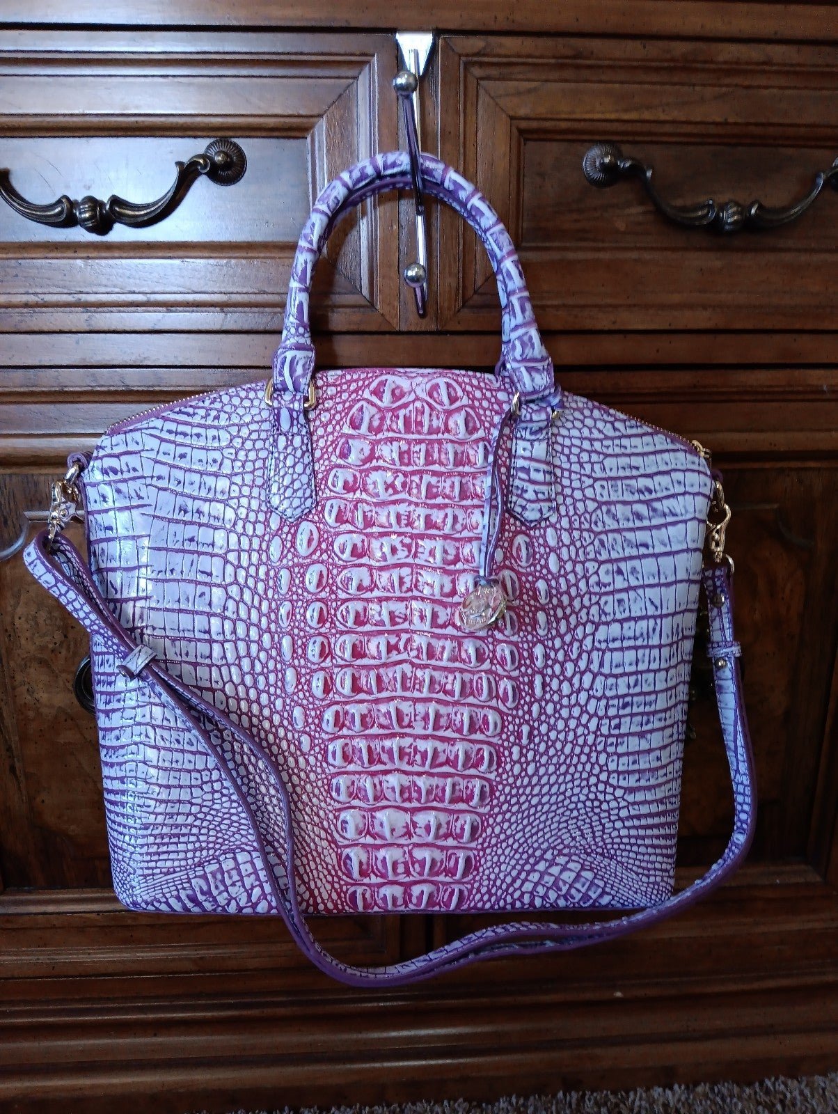 Brahmin Large Duxbury Boysenberry Ombre