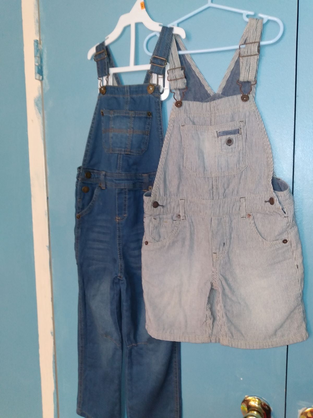 Toddler boys denim overalls
