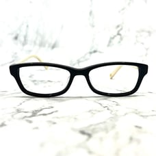 Nine West NW5134 001 Eyeglasses Full Rim Black Ivory Rectangular Frame 52-16-135