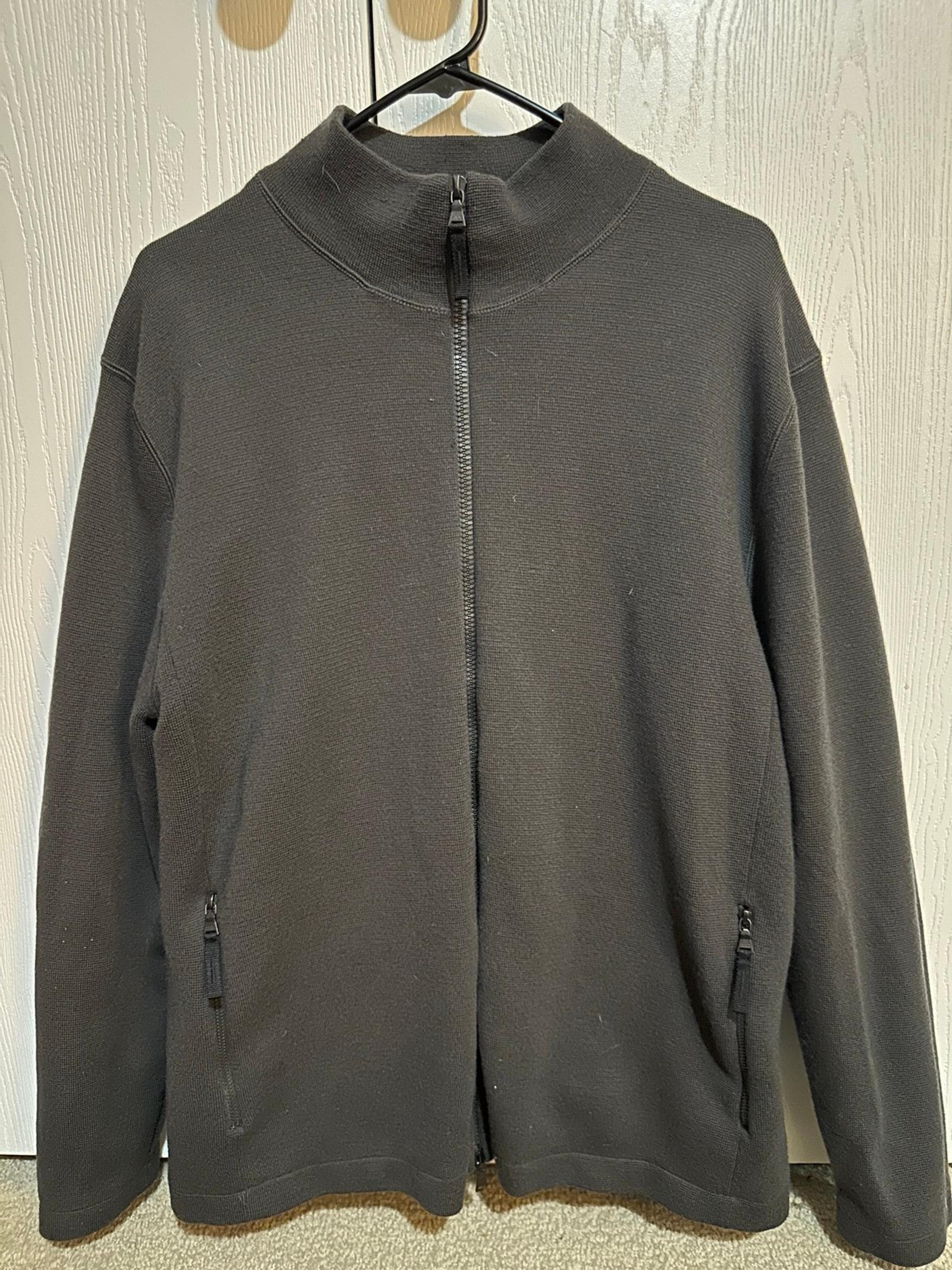 Banana Republic Men’s Wool Jacket Gray Full Zip Pockets Lined XL-Preowned