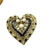 Vintage Hand painted enamel heart brooch