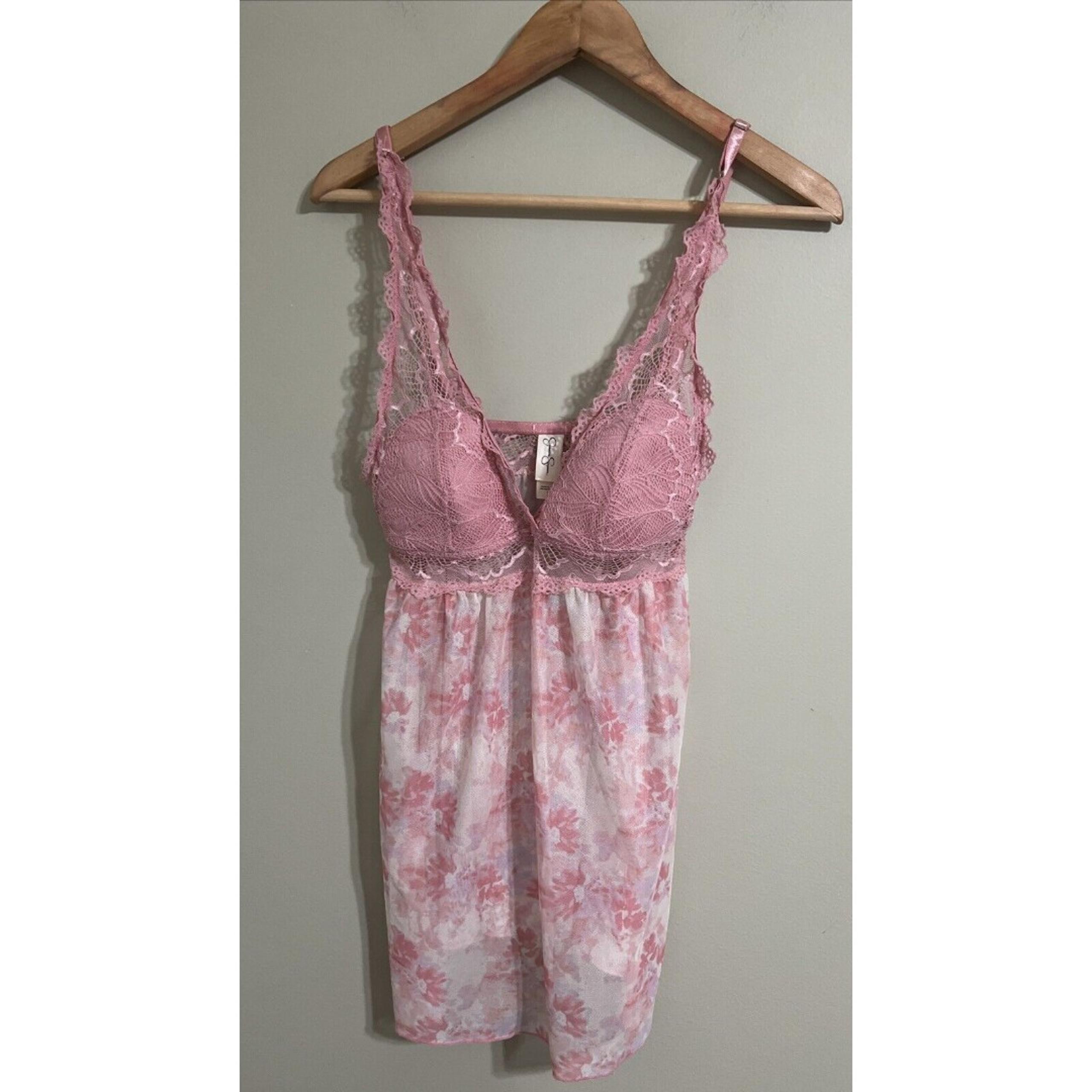 JESSICA SIMPSON Women's  Size M Babydoll / Thong  Set Floral Pattern
