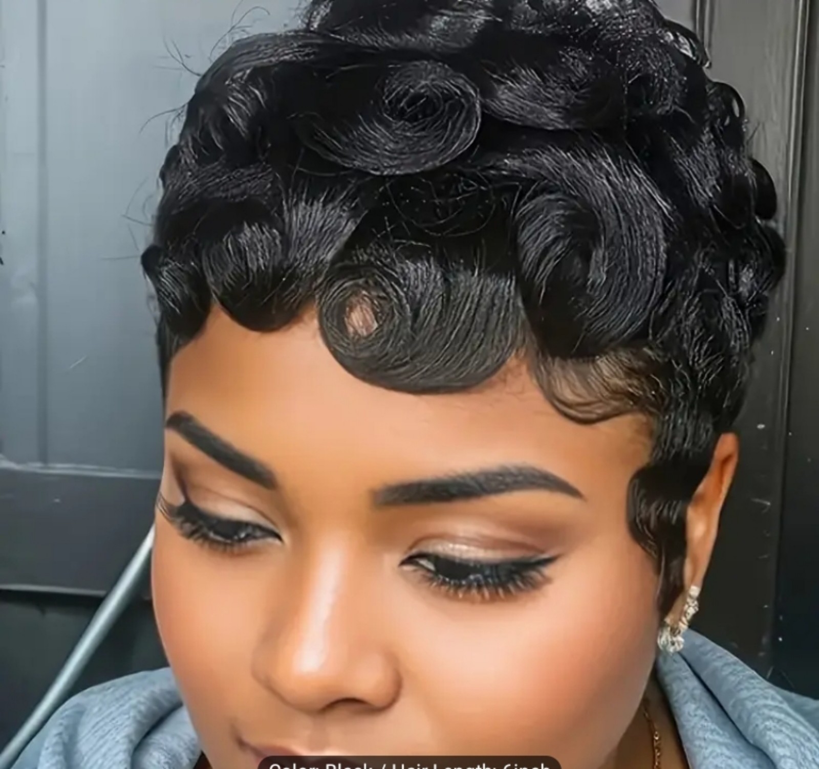 Wig[Natural Afro Wig] Heat Resistant Synthetic Afro Kinky Curly Wig