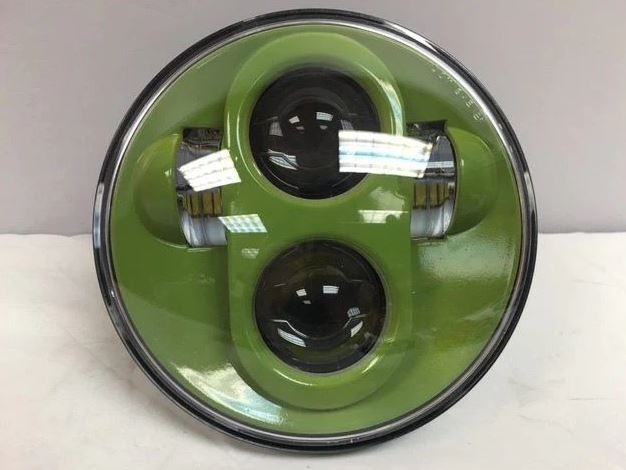 5 3/4″ REPLACEMENT CAMO GREEN PROJECTOR HID LED LIGHT HEADLIGHT FOR 5.75 HARLEY