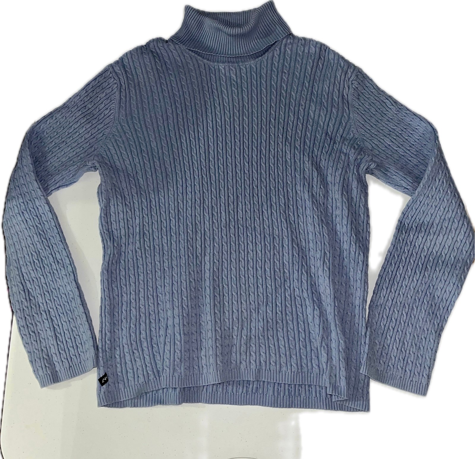 Vintage Anne Klein Stretch Cable Knit Turtleneck Sweater