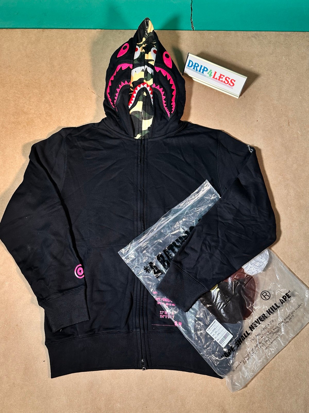 bape hoodie double hooded