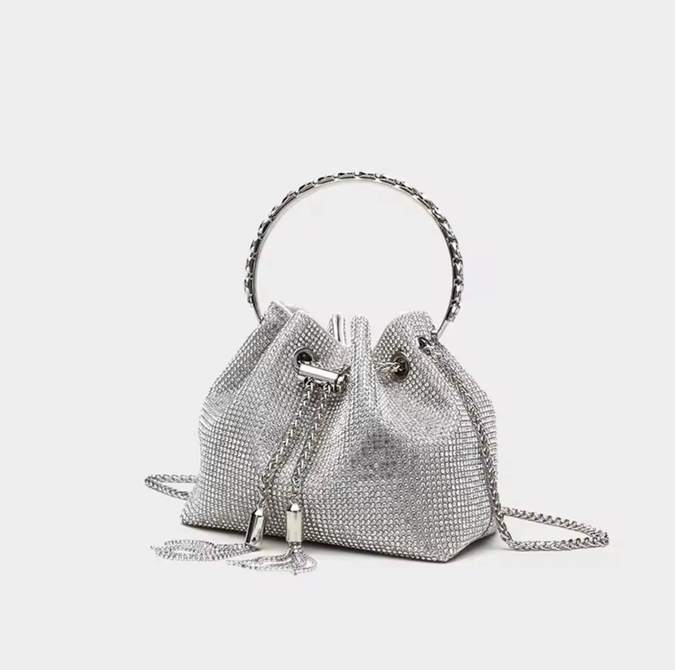 Silver Rhinestone Mini Bag