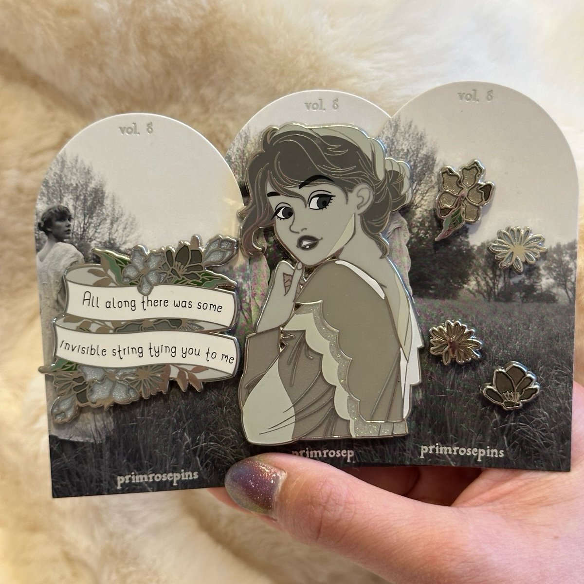 Taylor swift folklore pin set evermore pinsbyarisamon Primrosepins collab