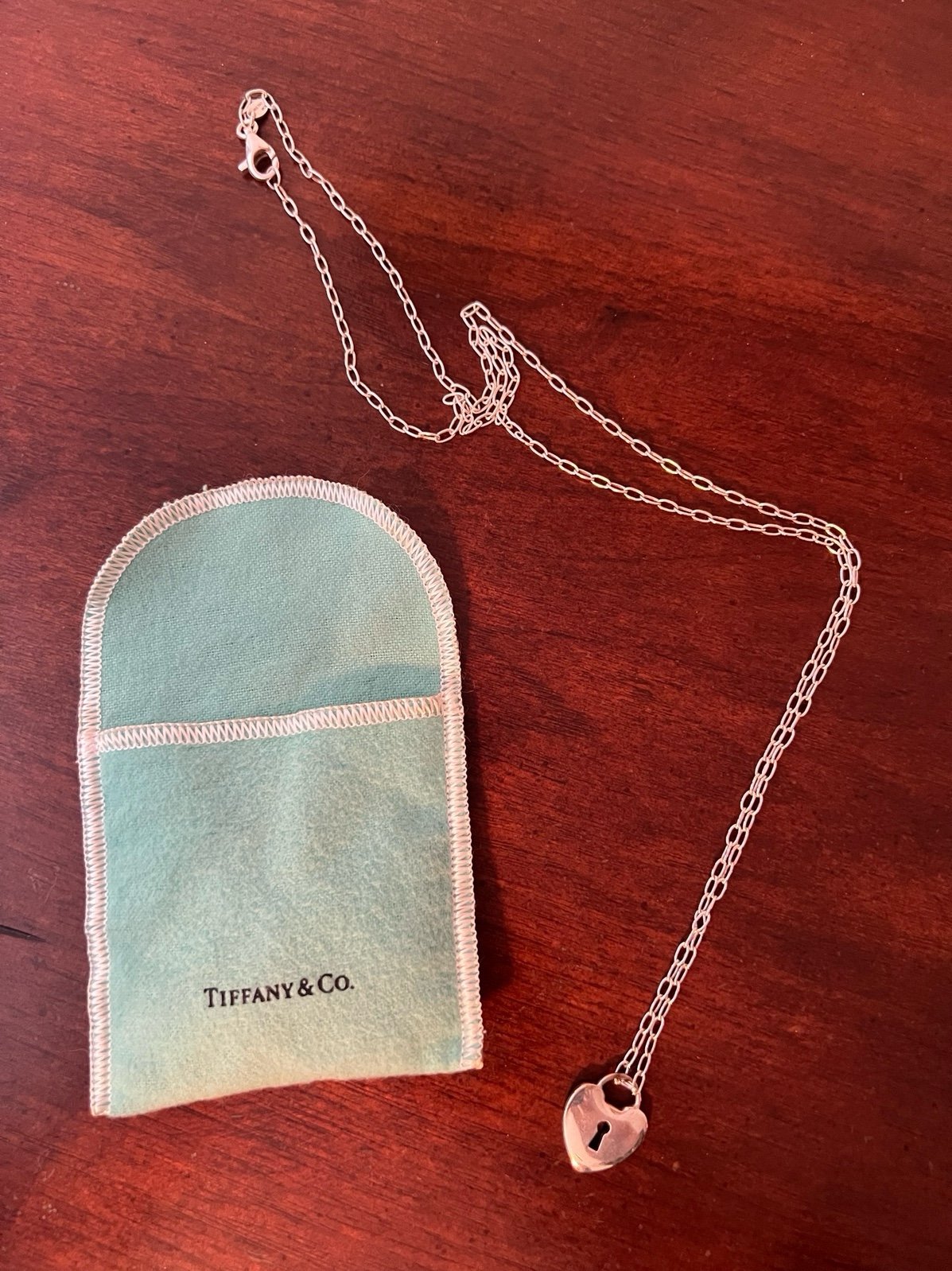 Authentic Tiffany Key Heart Necklace