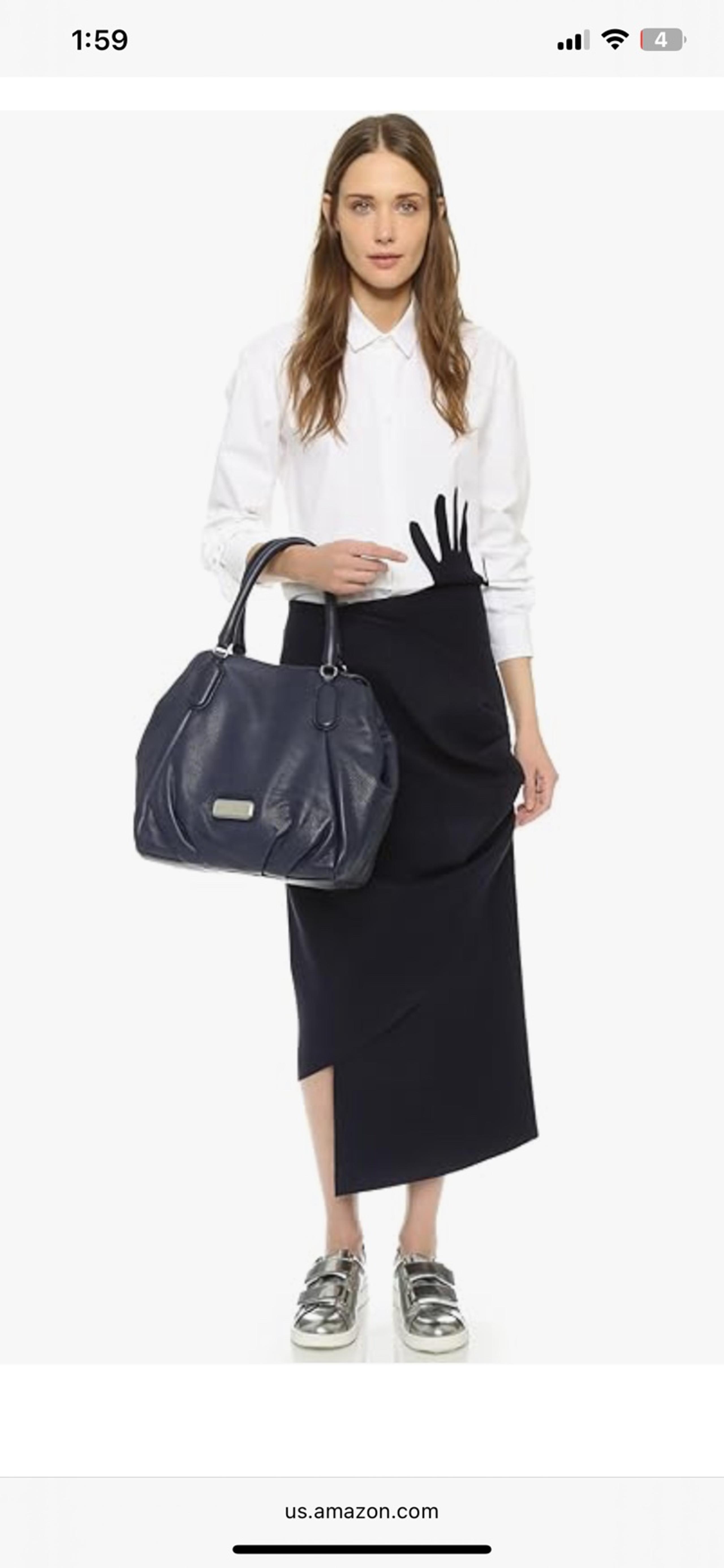 Marc by Marc Jacobs Q Fran Shoulder Bag - Navy Blue, Like New - Free Shipping