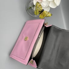 NEW! Pink Cross-Body Purse with Plaid Flap