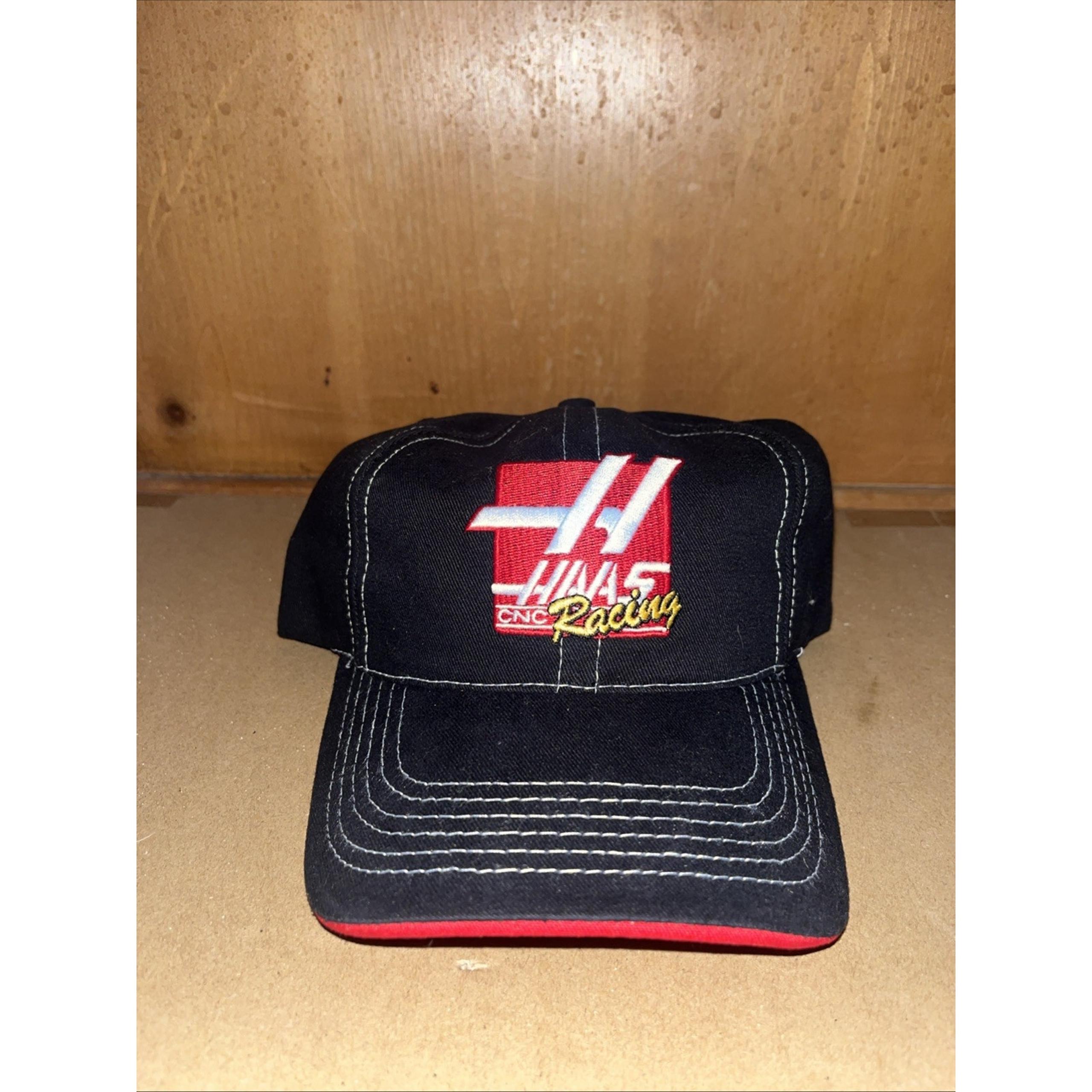 Haas Racing Hat Mens Strapback Black Red Cap Adjustable F1