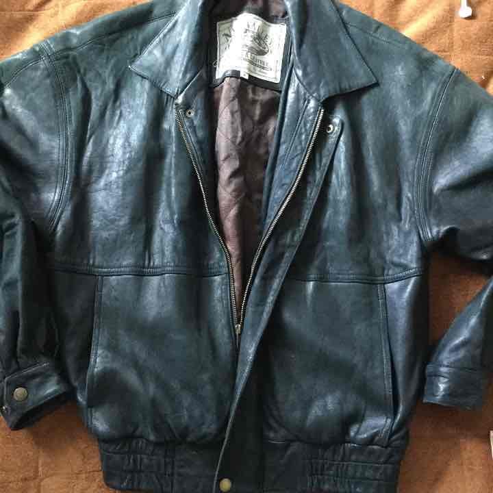 Napa valley sheepskin and leather jacket