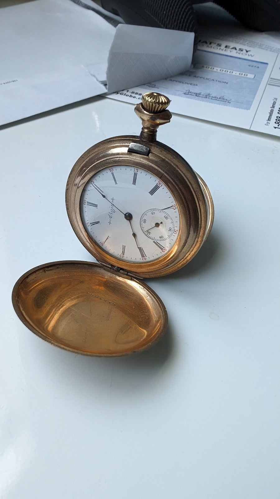 Vintage Elgin Gold double cover pocket watch