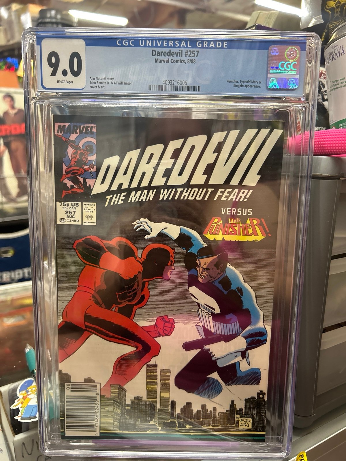 Daredevil #257 CGC 9.0 Punisher Appearance Marvel Comics 1988