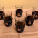 Rustic shot glasses unique set of 6