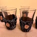 Rustic shot glasses unique set of 6