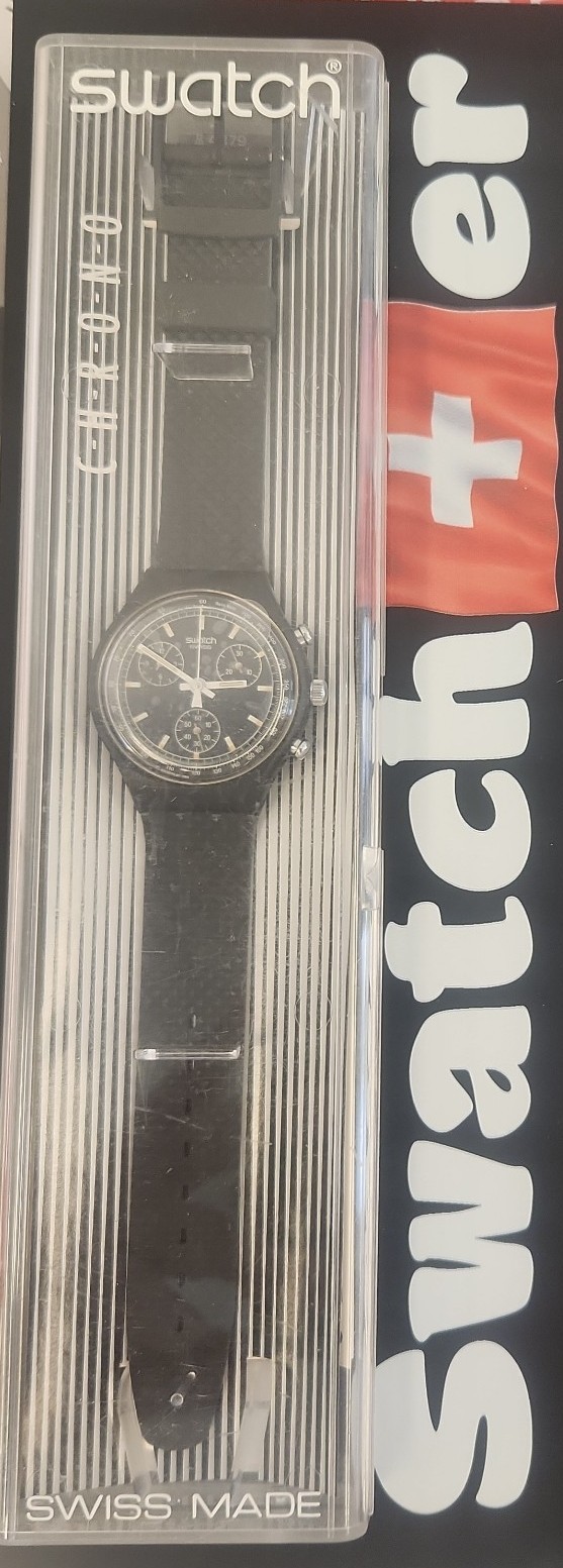 Swatch watch BLACK FRIDAY SCB100 1990 Chrono RESERVED 4 UNCLECHRONO