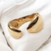 NEW 18K yellow gold plated open curved ring band jewelry size 7 B25A