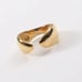 NEW 18K yellow gold plated open curved ring band jewelry size 7 B25A