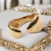 NEW 18K yellow gold plated open curved ring band jewelry size 7 B25A