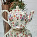 Rare Dorset Cheery Chintz Erphila Porcelain Teapot w/lid -Germany