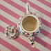 Rare Dorset Cheery Chintz Erphila Porcelain Teapot w/lid -Germany