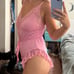 Pink teddy lingerie sexy size m