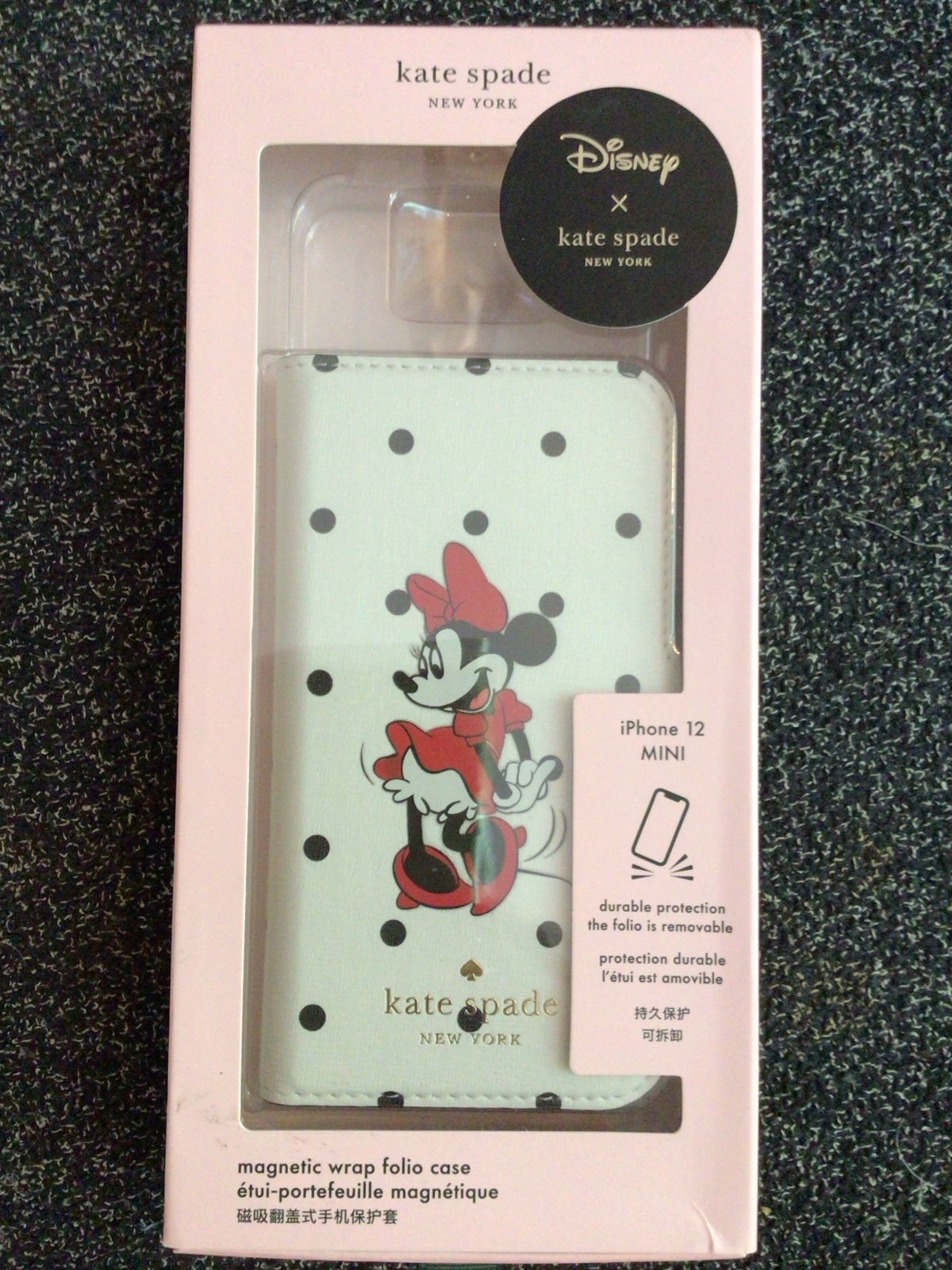 Kate Spade Disney Minnie Mouse Magnetic Folio iPhone 12 Mini Case