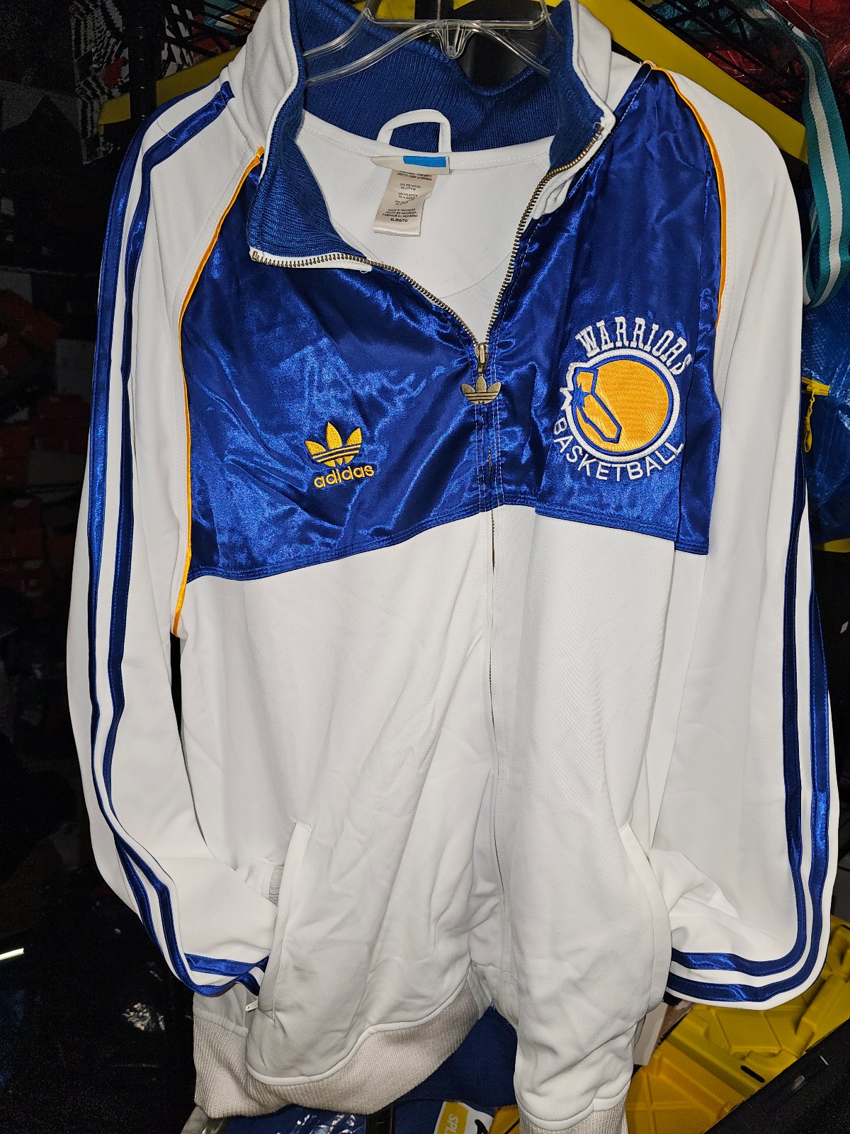 Vintage Adidas Full Zip Golden State Warriors NBA Champions track jacket size xl