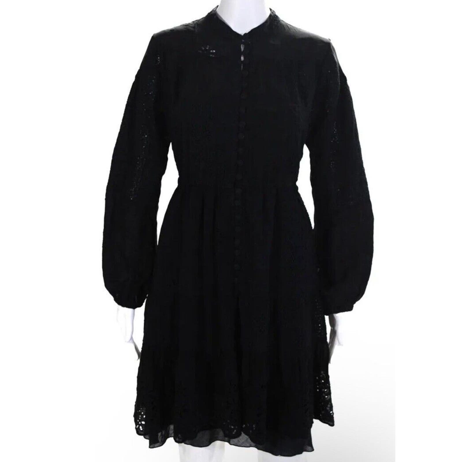 Johnny Was Lexan Dress Women's Size Small Black Cutout