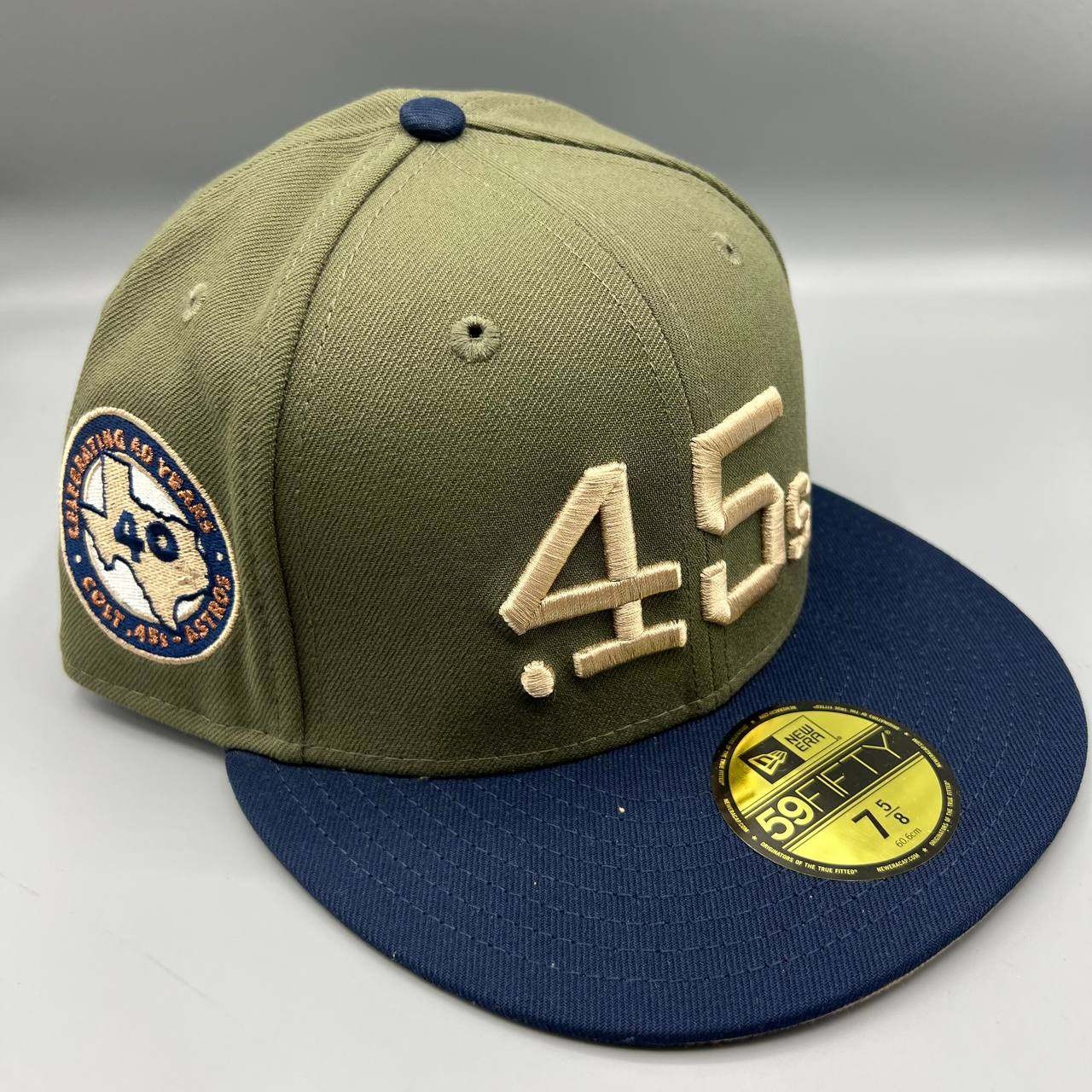 Houston Astros Colt 45s Hat Men 7 5/8 Green Navy 59Fifty New Era Fitted Cap New