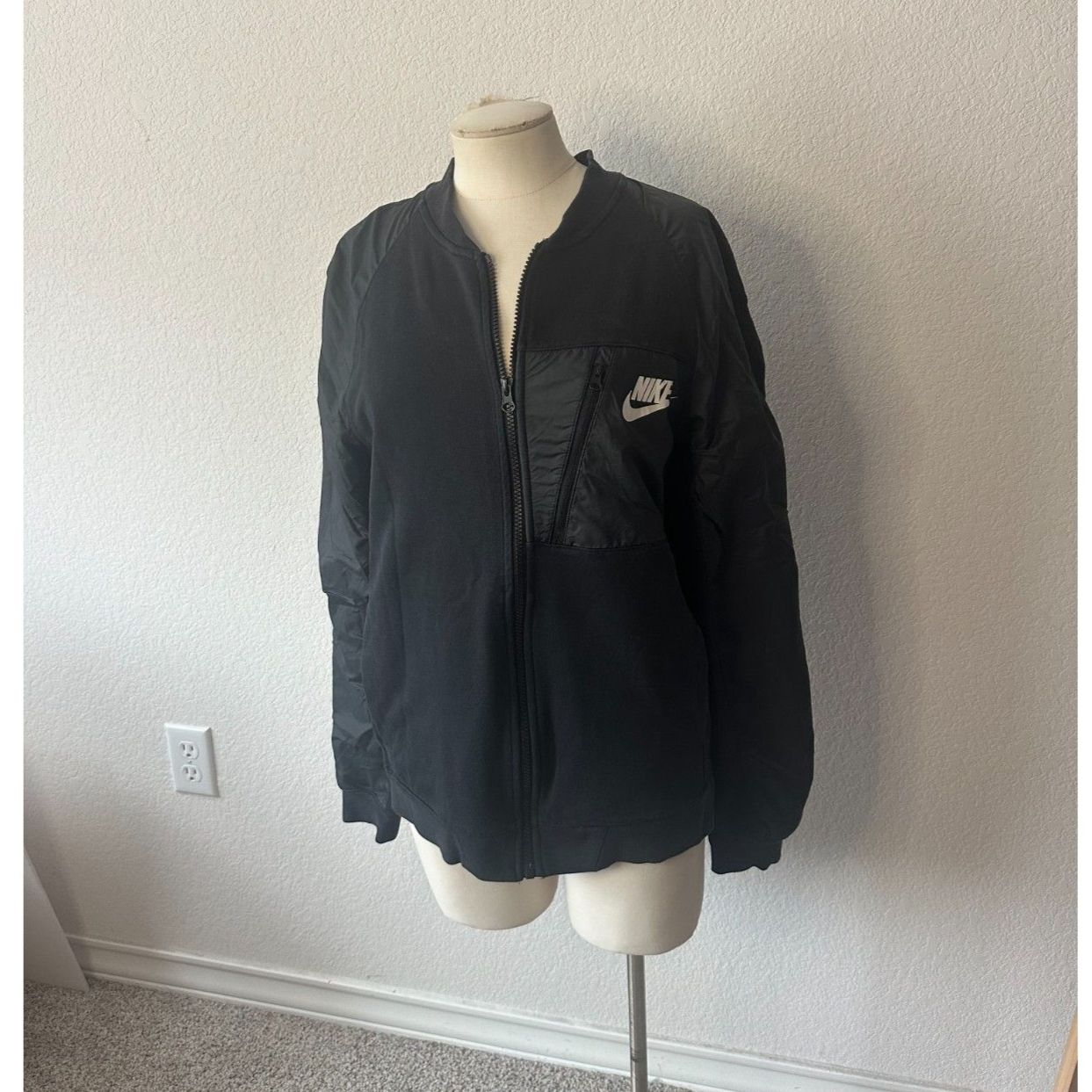 Nike 2010's Mens Full Zip Up Black Large