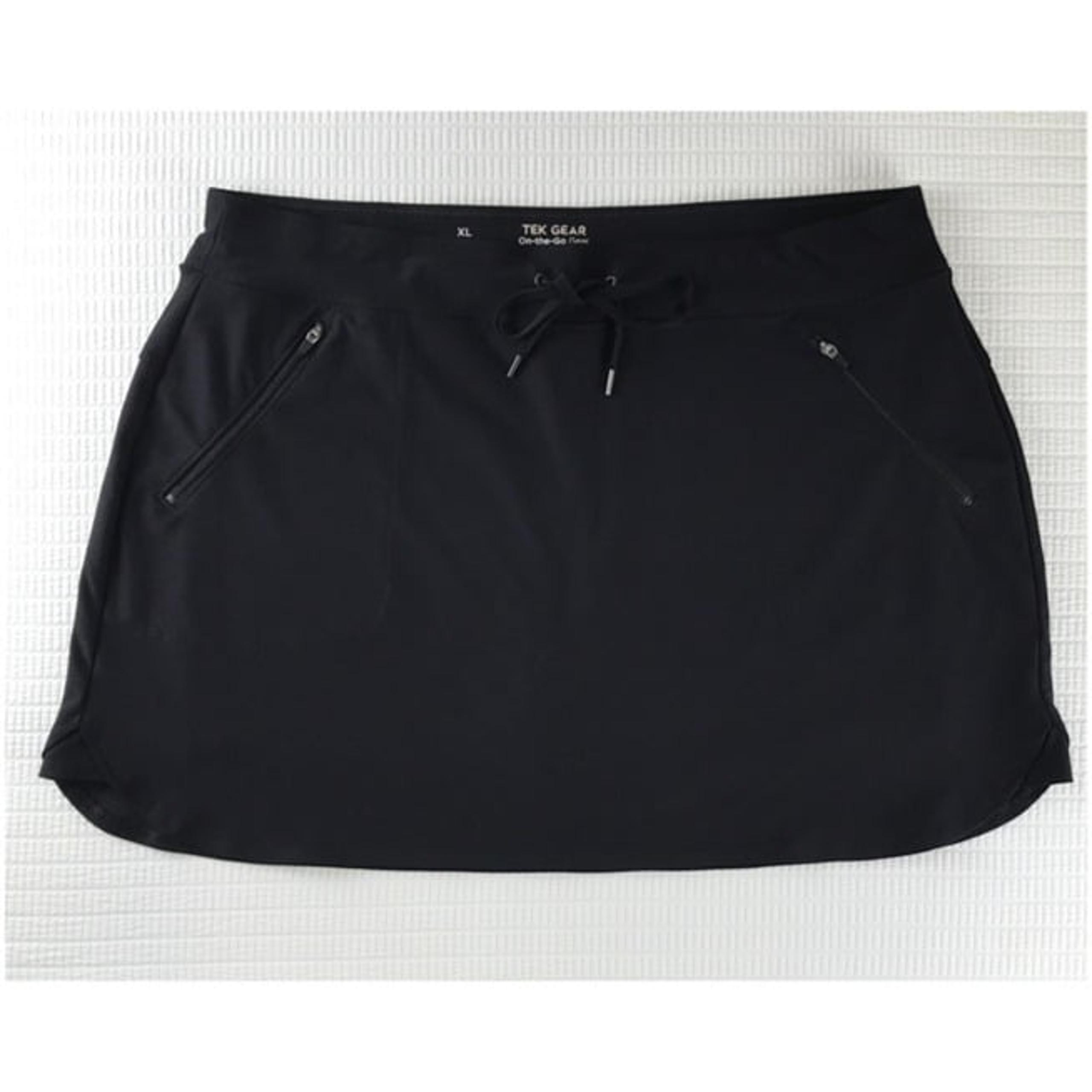 Tek Gear On-the-Go Womens Skort XL Activewear Skirt Shorts Pull On Pockets Black
