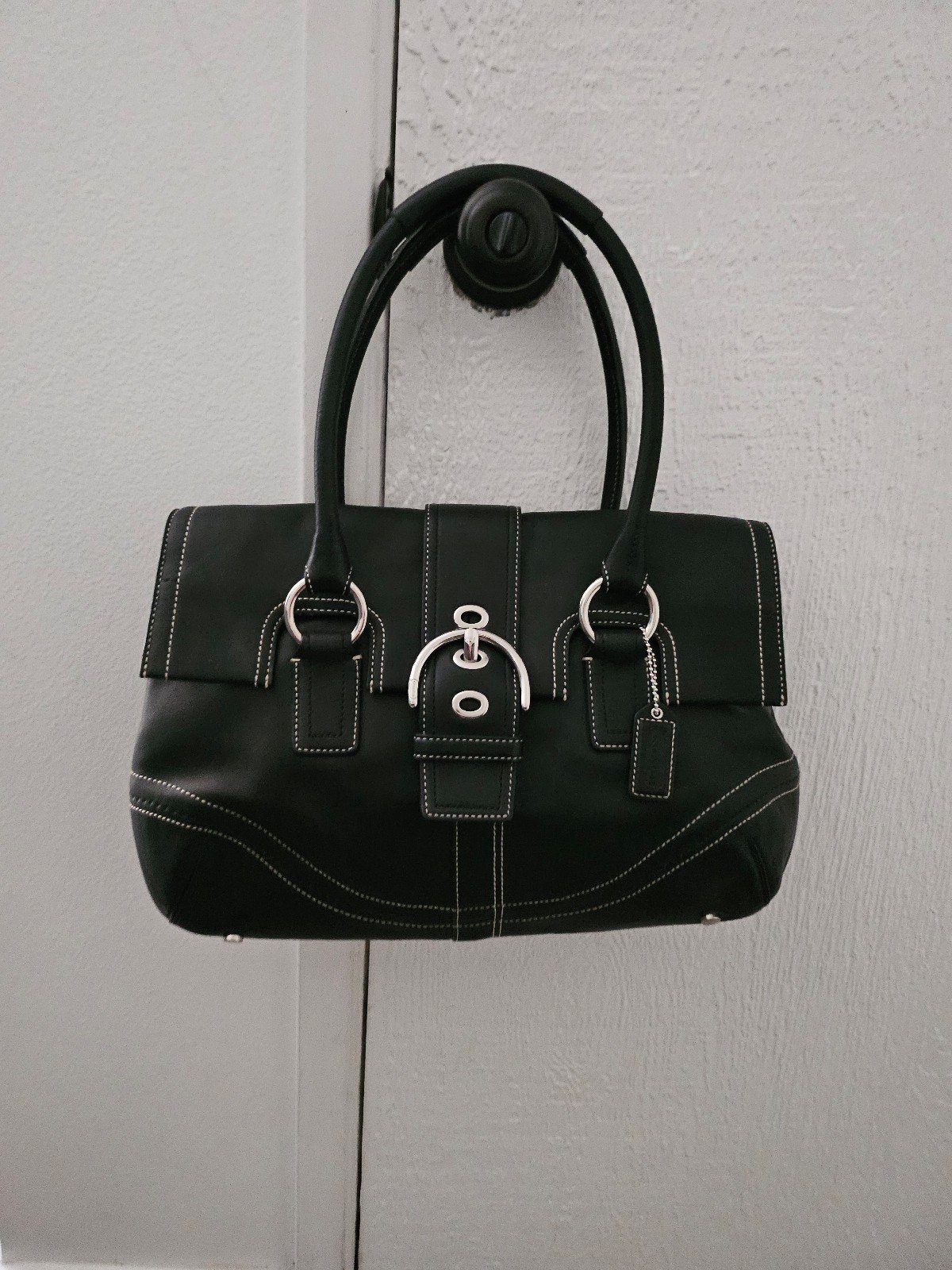 Coach Soho handbag y2k black excellent preloved