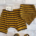NWT kate Quinn panda shorts bib booties brown yellow striped bundle!!