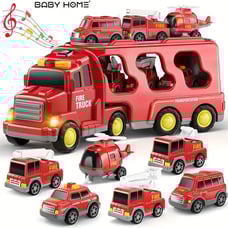 7pcs Friction Power Vehicle Car Toy Set, Birthday Gift -g9