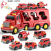 7pcs Friction Power Vehicle Car Toy Set, Birthday Gift -g9