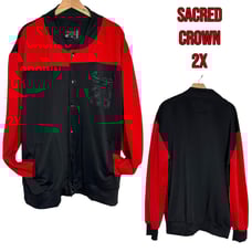 Sacred Crown 2X red & black Michael Jordan “23” athletic jacket with pockets