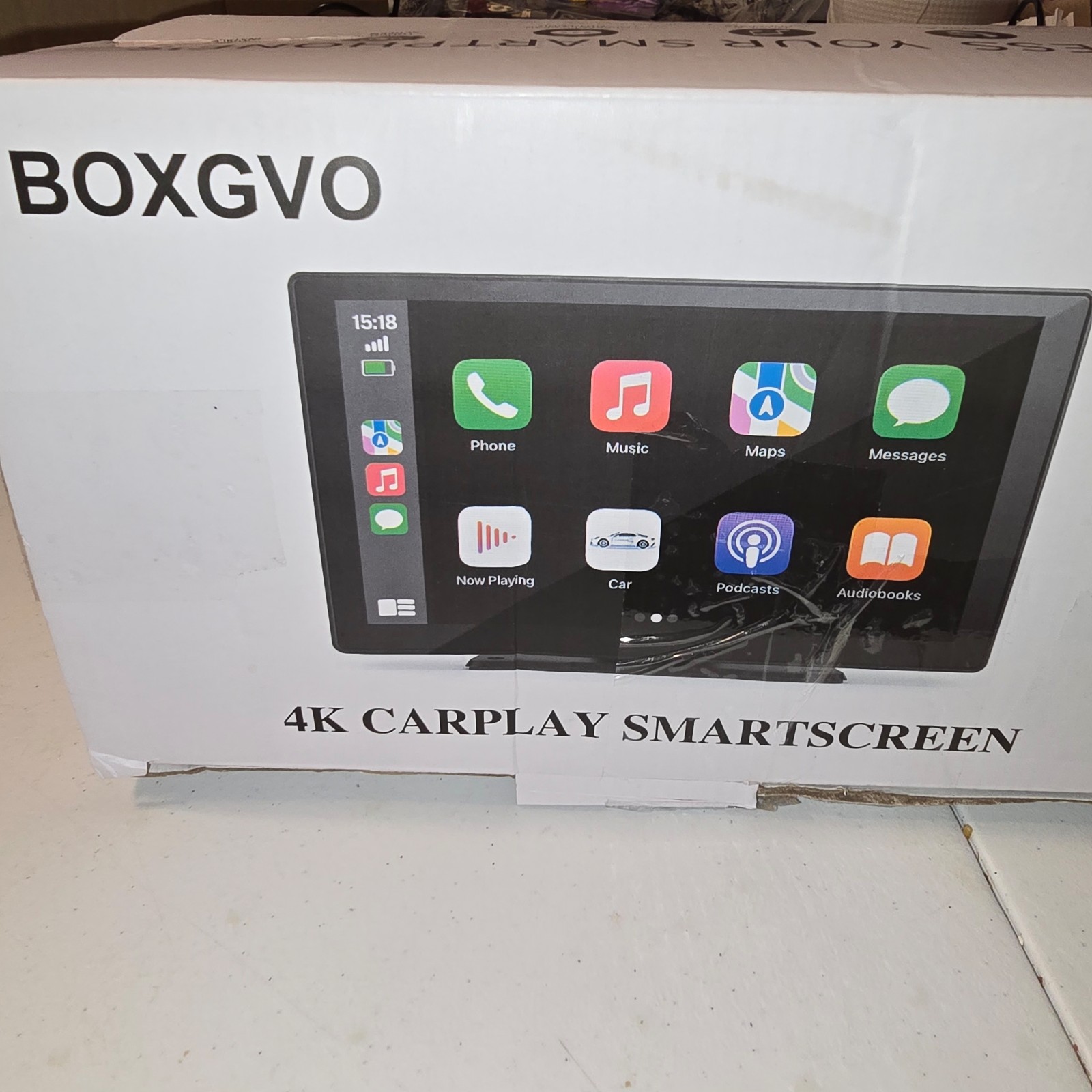 Wireless Carplay Screen for Car 9'' Portable Car Stereo with 4K Dash Cam GPS