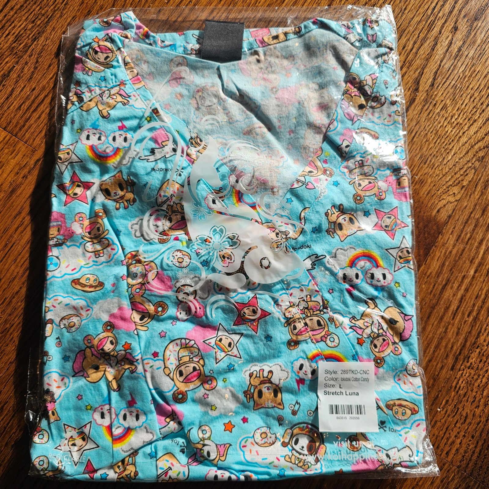 Koi medical scrub Tokidoki Cotton Candy Stretch Luna style new NIP size L