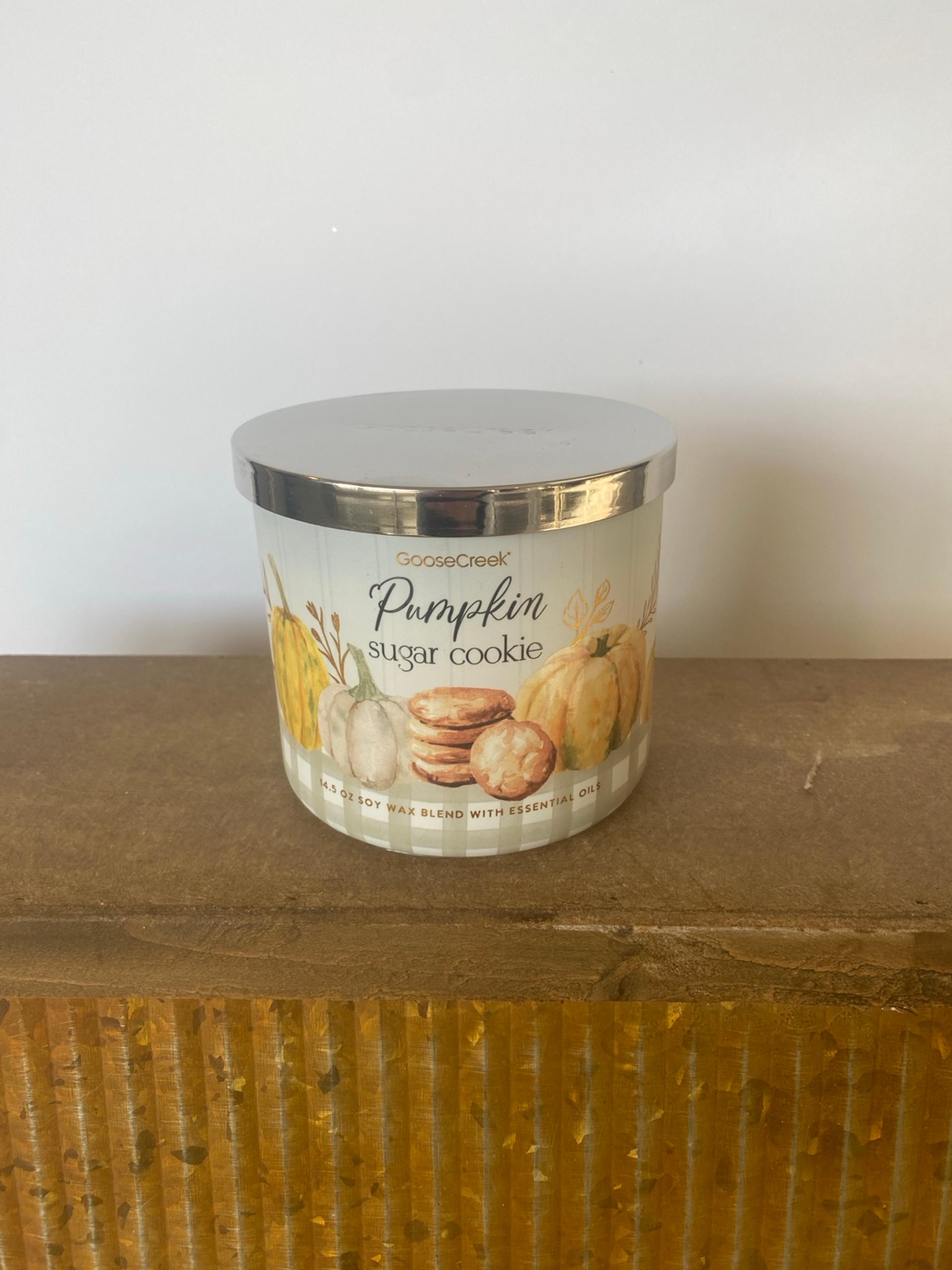 Goose Creek Pumpkin Sugar Cookie 3 Wick Candle w/Essential Oils